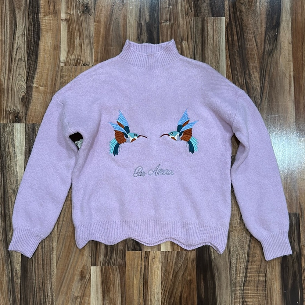 Code x Mode Women's Purple Mock Neck Sweater Size s